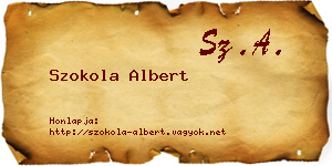 Szokola Albert névjegykártya