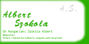 albert szokola business card